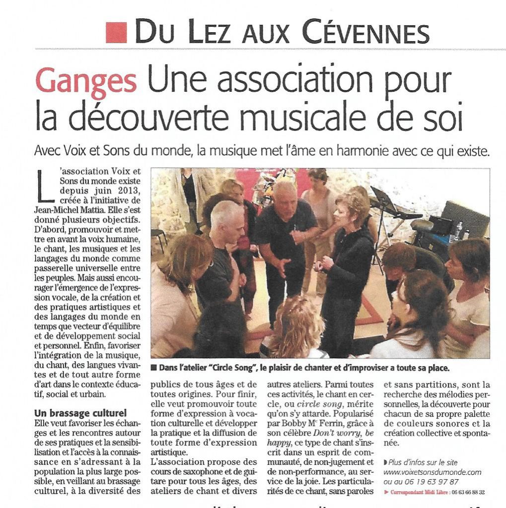 article midi libre voix et sons du monde